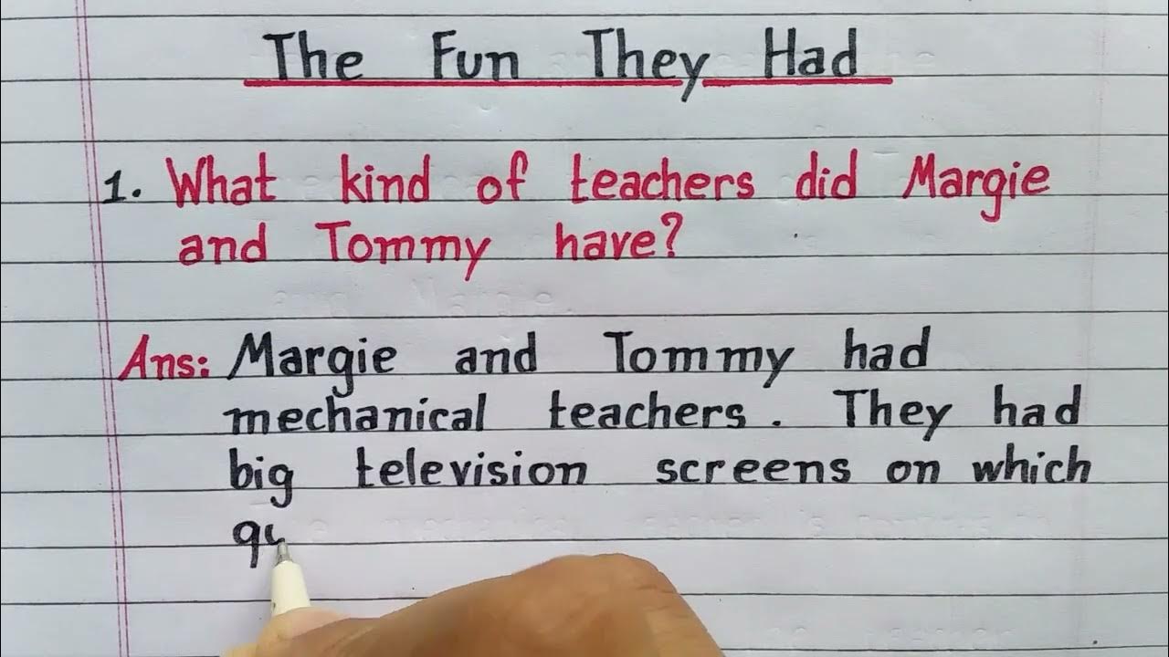 What kind of teachers did Margie and Tommy have The Fun They Had