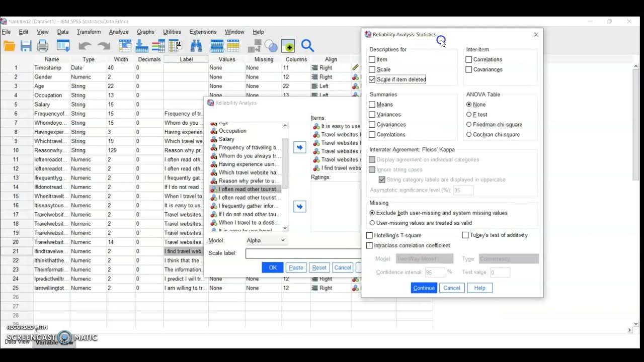 Easy SPSS Reliability Analysis & Interpretation - YouTube