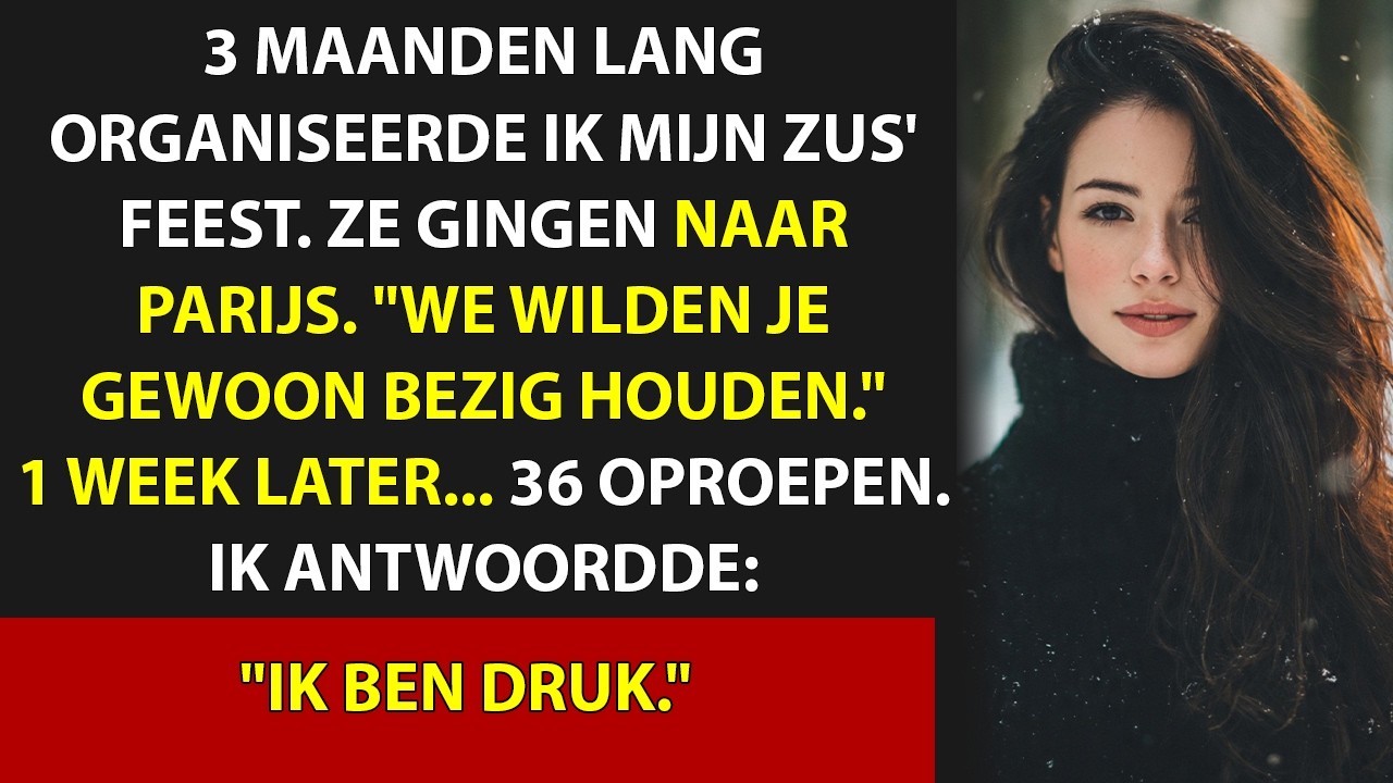De telefoon ging af terwijl de kaarsen nog brandden. 'Wij zitten in Parijs,' zei papa, alsof hij vertelde dat hij even naar de supermarkt ging. Ik stond tussen roze ballonnen en zes gedekte...