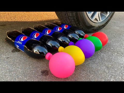 Car vs Crunchy and Soft Things! Experiments Crushing Car! Car vs Sprite, Coca-Cola, Fanta, Mnt Dew21