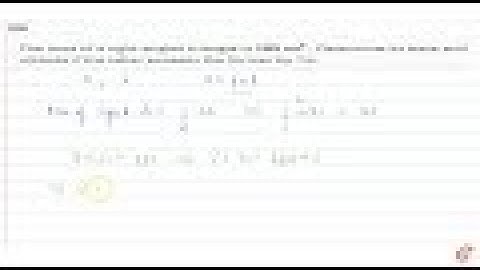 The area of a right angled triangle is `165m^2` . Determine its base and altitude if the latter...