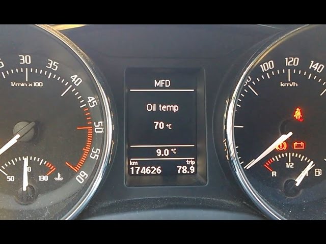 Skoda Superb 2 Oil Temperature Display On Mfd Activation Vkljucitev Prikaza Temperature Olja Youtube