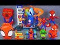 Marvel Spiderman Toys Unboxing Review | Spiderman My Own Creativity | City Attack Parking Garage Toy