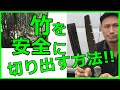 【竹の切り出し処理】ナタとノコギリを使って安全に竹を片付ける方法とポイント解説‼︎