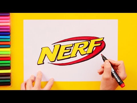 How to draw Nerf Logo 