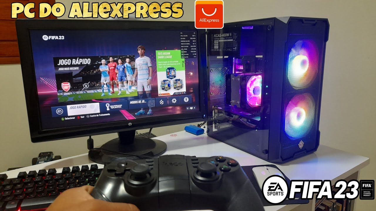 Meu PC GAMER do Aliexpress para jogar FIFA 23! Xeon e5 2640v3 +