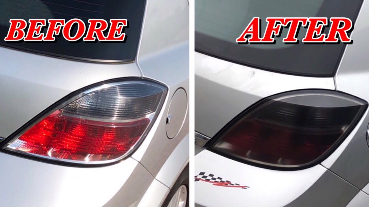 How to SPRAY TINT TAIL LIGHTS *Astra H SXI* YouTube