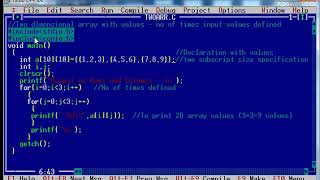 Programming in C   Two Dimensional Array with values   Tamil