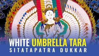 White Umbrella Taras Supreme Protection Sitatapatra Dukkar, Protects Against Obstacles And Evils