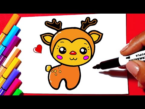 Como desenhar Cartão de Natal fofo Kawaii  Desenho para desenhar - Drawing  to Draw 