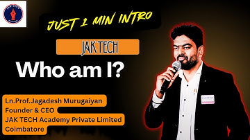 Who am i ? JAK TECH Intro🗣️🎙️ 