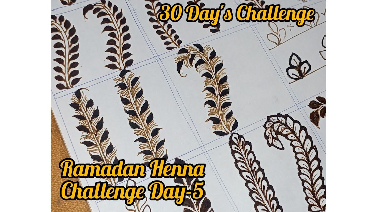 Ramadan 🌙Henna challenge Day-5 || How to learn Basic Leaves and Vines🍂|| Mehandi By Asiya