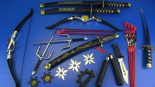 NINJA Weapons Toys for Kids !! Ninja weapons & equipment- Shuriken,Nunchucks,Swords..Box of Toys screenshot 3