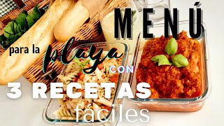 ️ MENÚ para la  PLAYA | RECETAS con THERMOMIX® ️