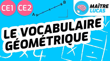 Vocabulaire géométrique CE1 - CE2 - Cycle 2 - Géométrie - Mathématiques - Maths