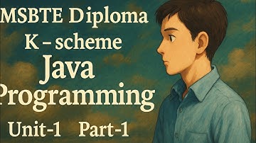 MSBTE | Diploma | Java Programming | K scheme | Unit 1 | Part 1 | Polytechnic #msbte #diploma #java