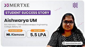 Embedded Course with Job Guarantee in Bangalore |  HL Klemove Placement via Emertxe Aishwarya Speaks