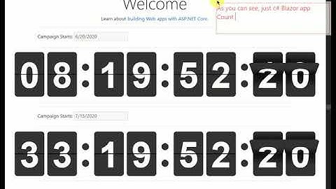 .Net core Blazor app Countdown timer