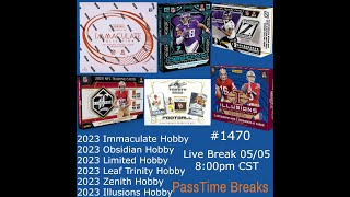 05/05  2023 IMMACULATE OBSIDIAN FOOTBALL 6 Box Hobby Mix 1470 LIVE BREAK