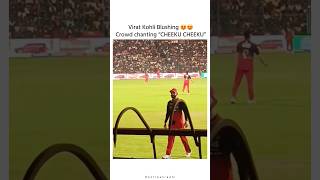 Virat Kohli blushing crowd chanting cheeku going crazy #short #viral #cricbuzz #rcbvscsk #ipl #rcb