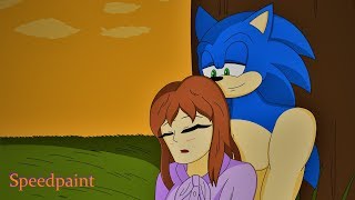 Sonic & Marie ~ Speedpaint