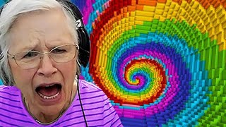 I Put My Grandma in a IMPOSSIBLE Minecraft Dropper