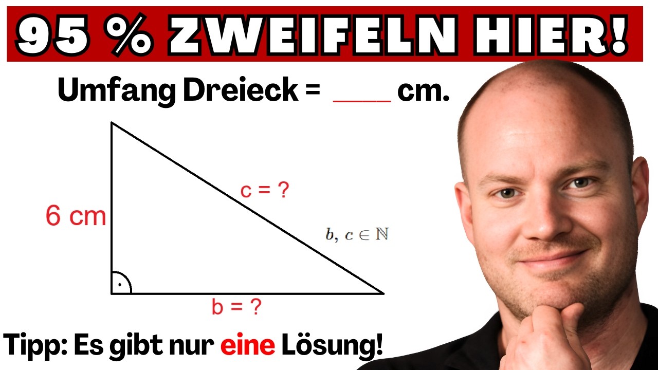 Nur wer Mathe wirklich versteht, kann die cm-Anzahl berechnen! | Dreieck Umfang
