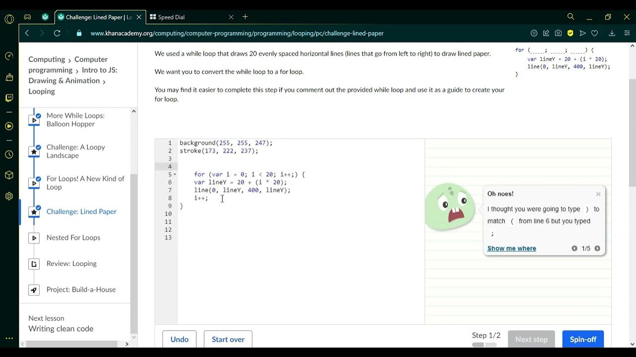Challenge Lined paper {Khan academy} YouTube
