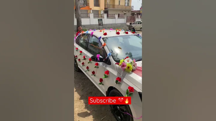 Wedding car decoration 🔥 #youtubeshorts #viral #like #shorts