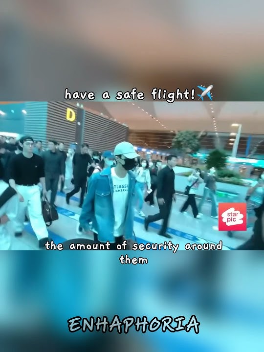 the amount of security around them: #enhypen #enhypenmembers #kpop