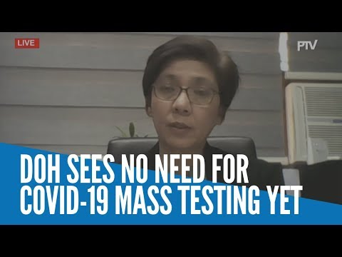 DOH sees no need for COVID-19 mass testing yet