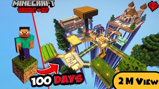 I Survived 100 Days In One Block Hardcore Minecraft