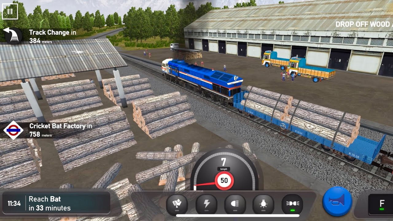Indian Train wood supply | Train simulation Game - YouTube