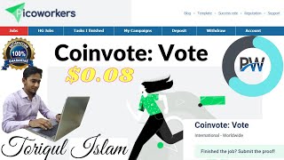 How to do website vote/Coin vote at picoworker.
