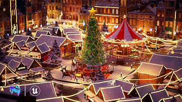 Stylized Christmas Market Asset Pack | Available for Unity & Unreal Engine | Game-Ready Assets