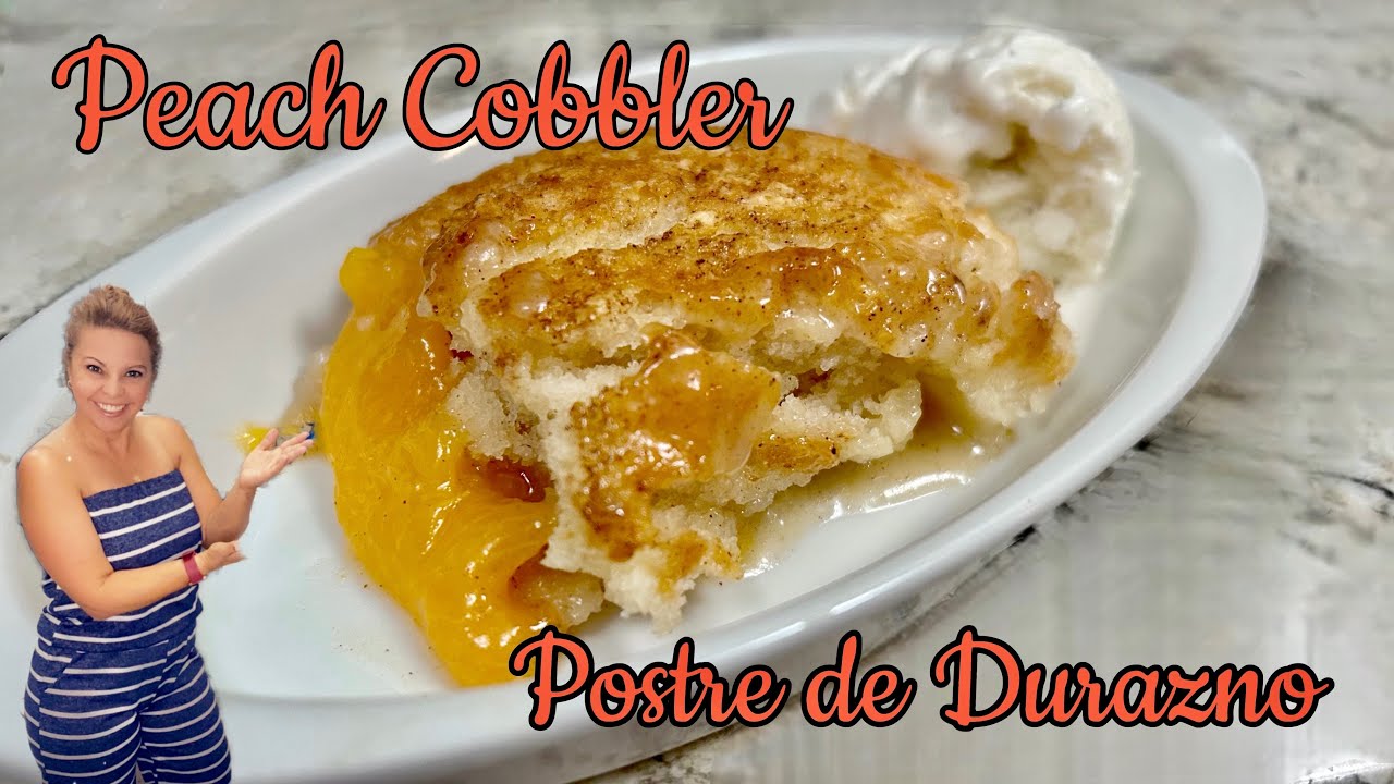Peach Cobbler Receta en Español / Postre de duraznos #postres #peaches