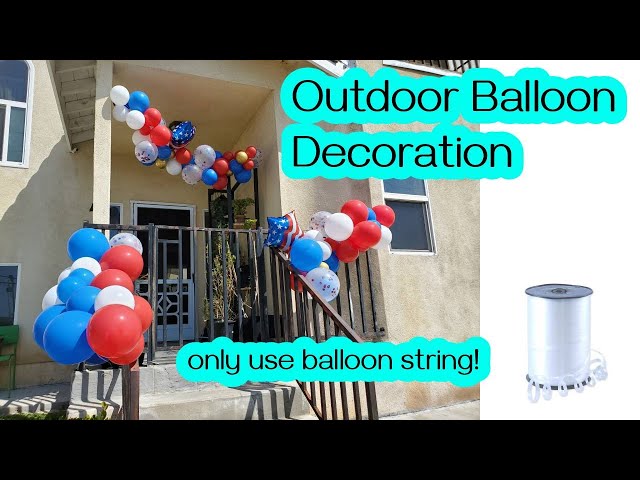 How to decorate fence & railing with balloons l Outdoor balloon decoration  l holiday balloon decor 