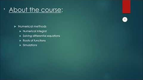 Algorithms and Numerical Methods in C++