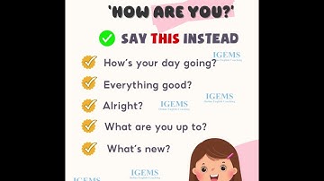 Cùng IGEMS tìm hiểu các cách hỏi thăm sức khỏe bằng Tiếng Anh nhé #igems #english #vocabulary