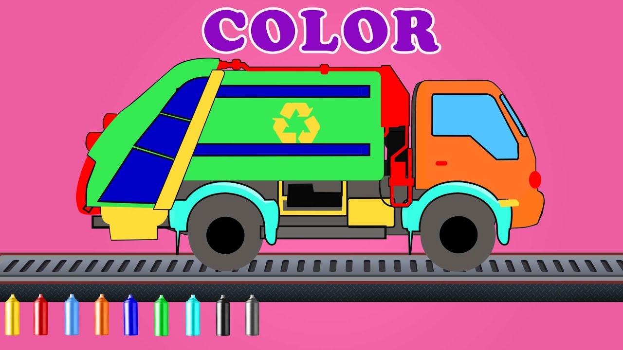 Learn colors with a Garbage truck kids truck videos Learn colors with a Garbage truck kids truck videos