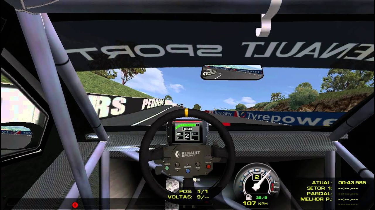rFactor: Onboard with Renault Megane Trophy on Mount Panorama