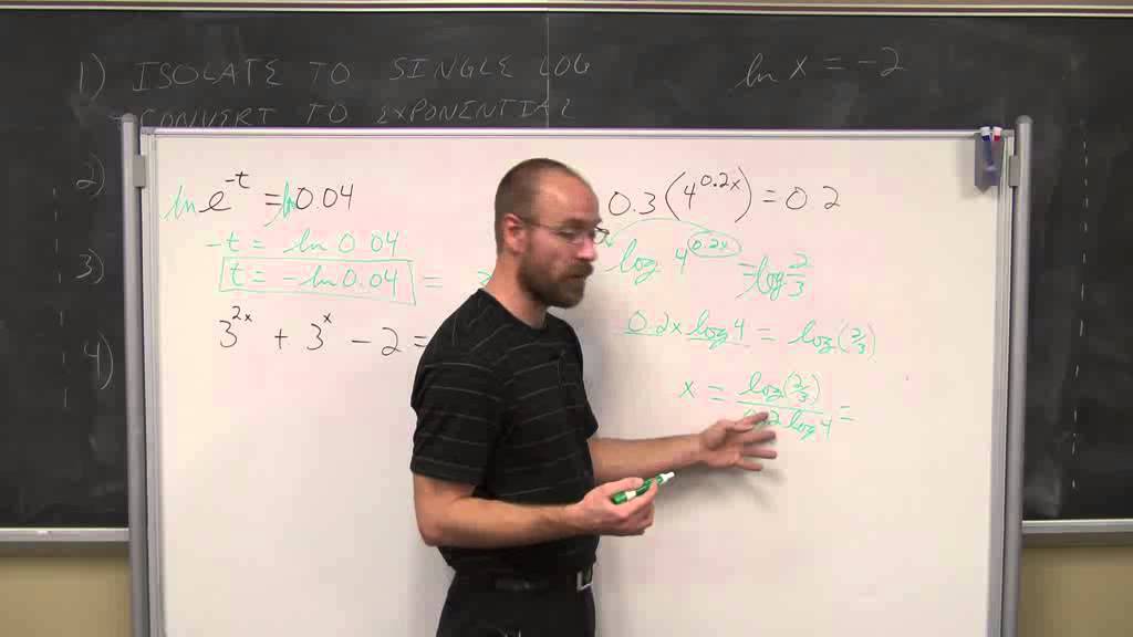 College Algebra Section 6.6 Exponential and Logarithmic Equations - YouTube