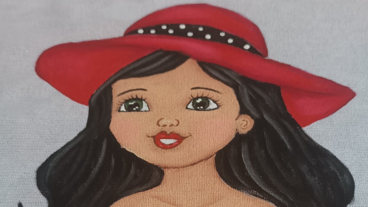Como pintar bonequinhas no pano de prato. #seinscreve