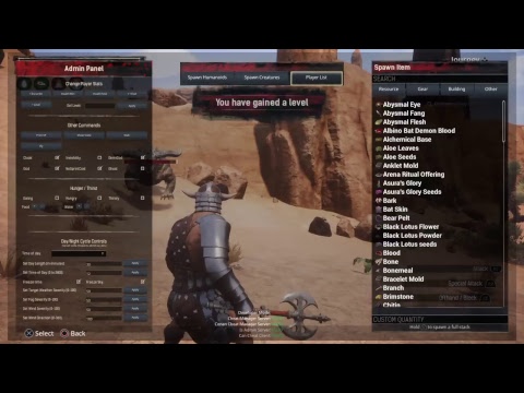 conan exiles admin commands ps4