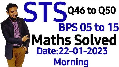 Mathematics portion solution of screening test IBA | BPS 5 to 15 | 22 January |part 2| Q46 to Q50