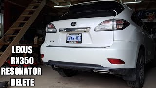 Lexus RX350 Rear Resonator Muffler Delete