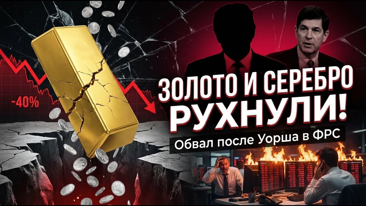 ТРАМП УБИЛ ЗОЛОТО? Номинация Уорша в ФРС → Самый страшный обвал с 1980 года!