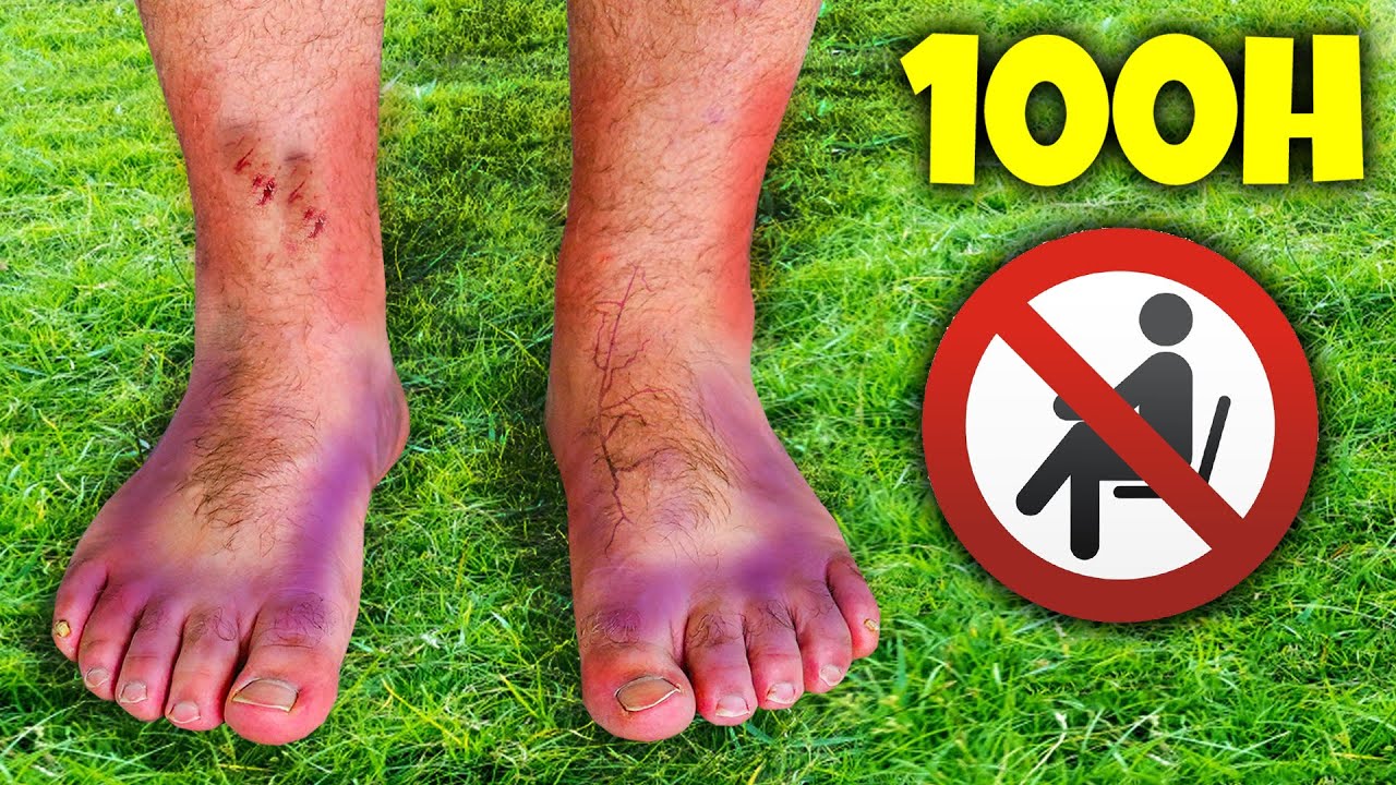 Próbuje Przeżyć 100 GODZIN STOJĄC... *bez siedzenia i leżenia*