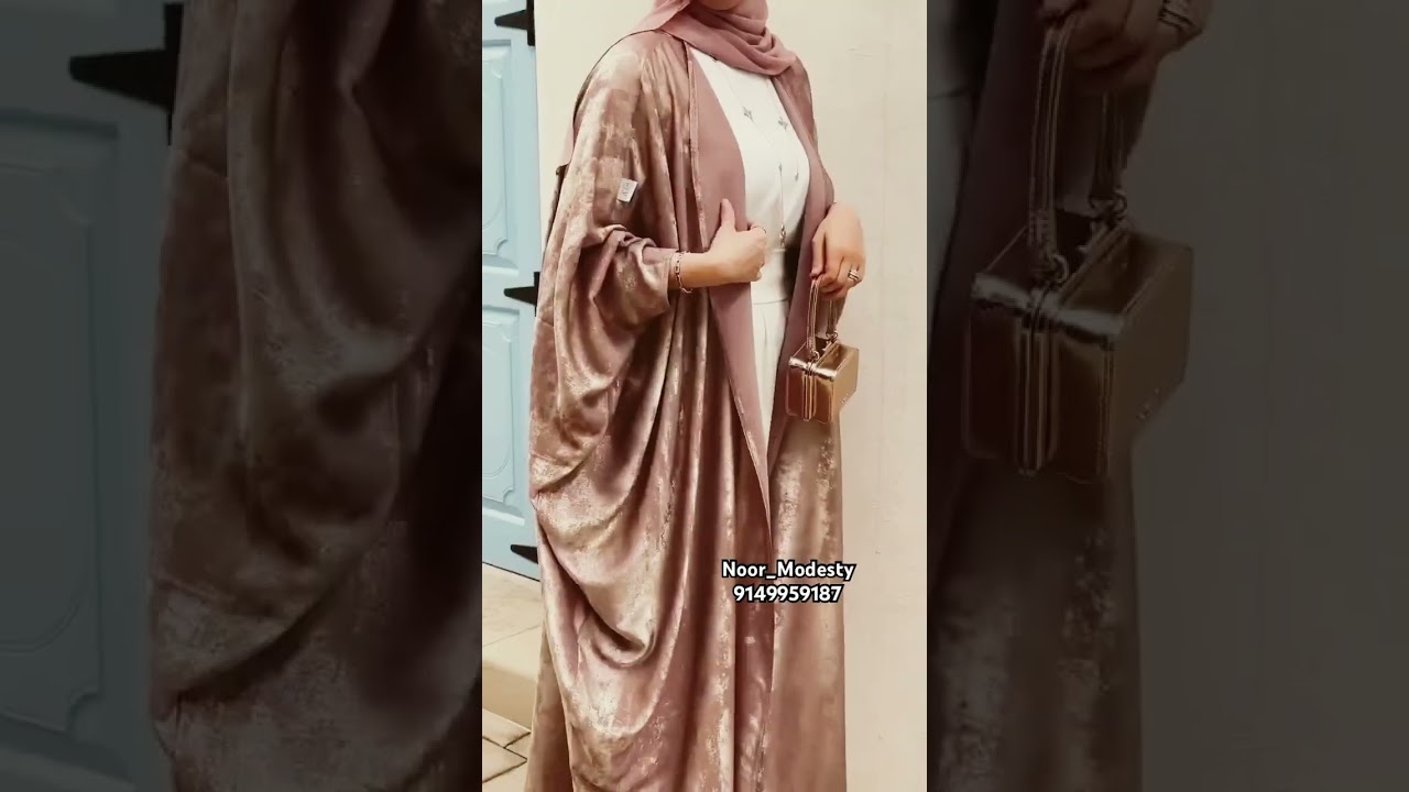 Imported Metallic shrug abaya 