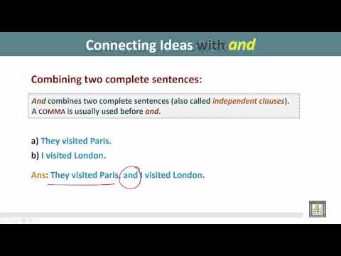 Grammar ( 2 ) - CH 8 - L2  : Connecting Ideas with and (2)